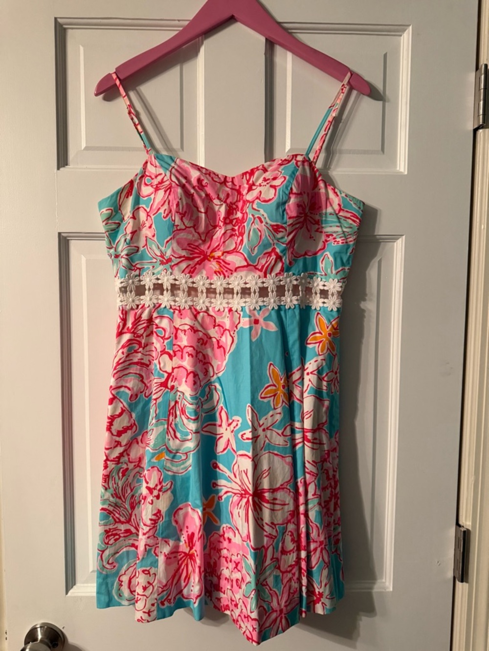 Lilly Pulitzer Pink & Coral Floral Slip Dress